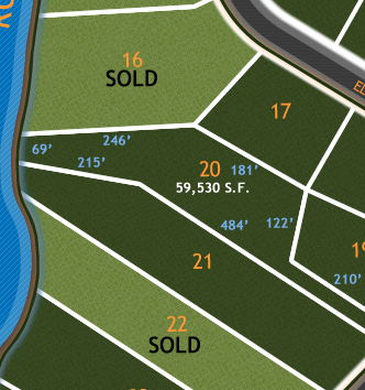 River Bluffs Lot Diagram