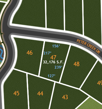 River Bluffs Lot Diagram