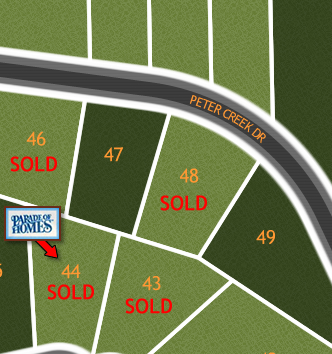 River Bluffs Lot Diagram