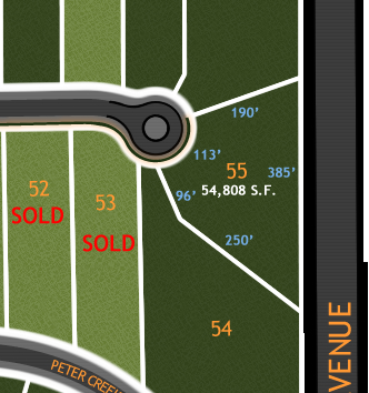 River Bluffs Lot Diagram