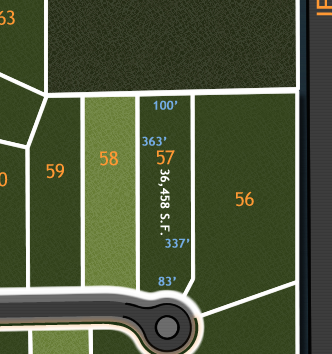 River Bluffs Lot Diagram