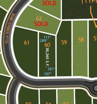 River Bluffs Lot Diagram